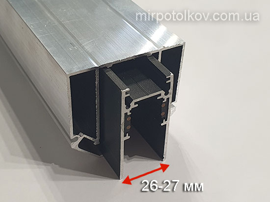 магнитная шина в базовом профиле для натяжного потолка