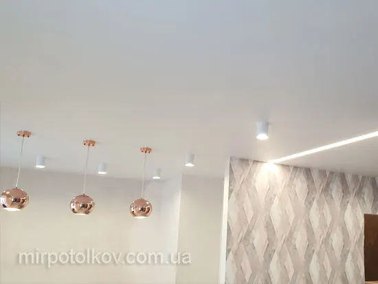 линия света разделяет зону прихожую от кухни