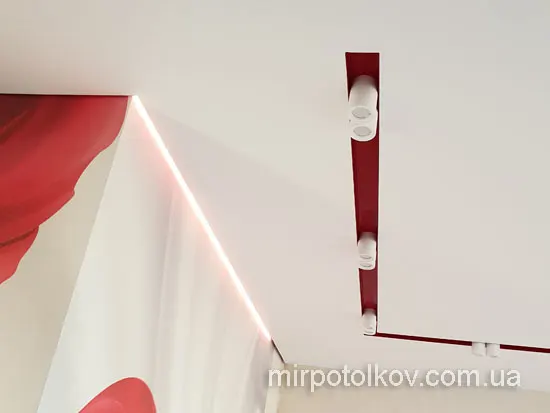 оригинальный дизайн натяжного потолка
